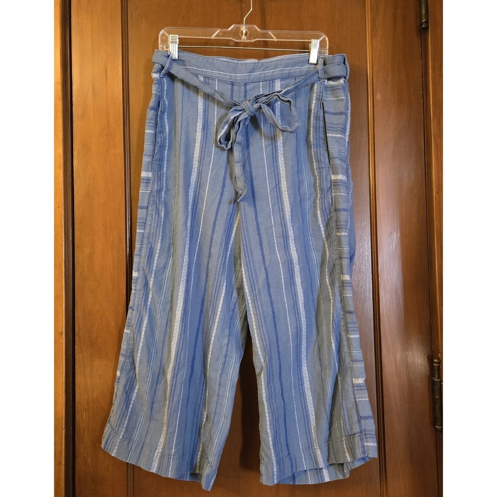 Anthropologie Laguna Cropped Wide-Leg Pants Women's Size Large Festival Boho